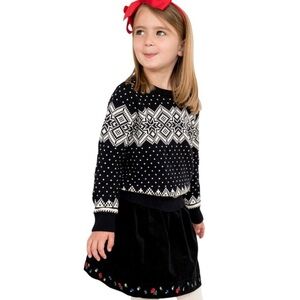 NWT Hanna Andersson Sno Happy Velveteen Skirt 100